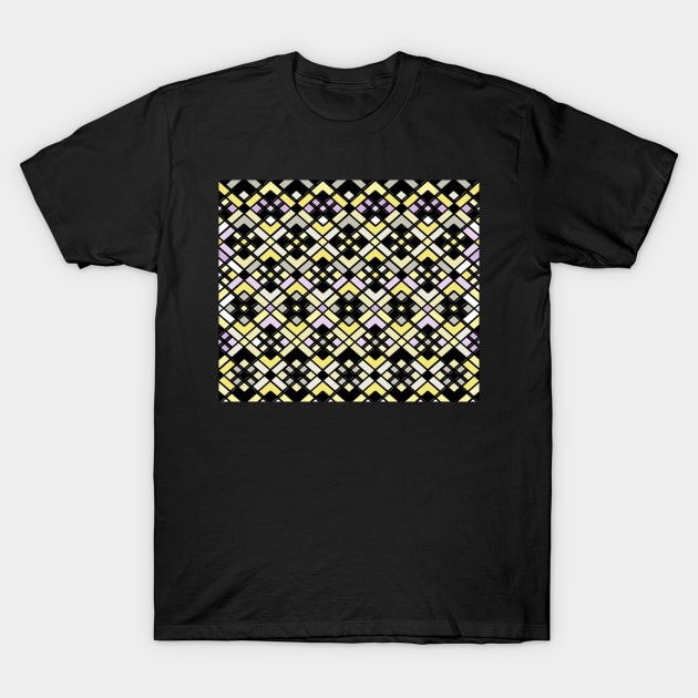 Abstract geometric pattern - gold, gray and black. T-Shirt by kerens